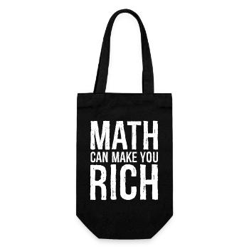 Mathematik kann reich machen - Geschenkbeutel für Flaschen - Schwarz - Vorne
