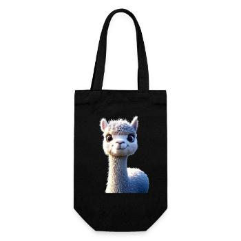 Alpaka Süßes Lama Farm Life Is Better With Alpakas - Geschenkbeutel für Flaschen - Schwarz - Vorne