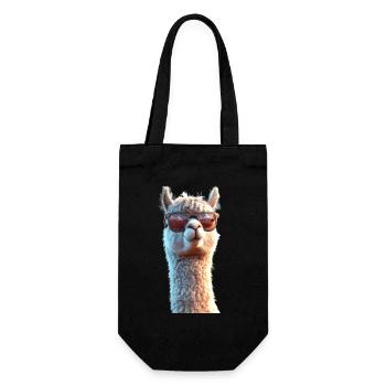 Alpaka Süßes Lama Farm Life Is Better With Alpakas - Geschenkbeutel für Flaschen - Schwarz - Vorne