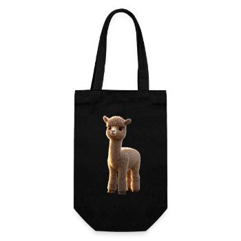 Alpaka Süßes Lama Farm Life Is Better With Alpakas - Geschenkbeutel für Flaschen - Schwarz - Vorne