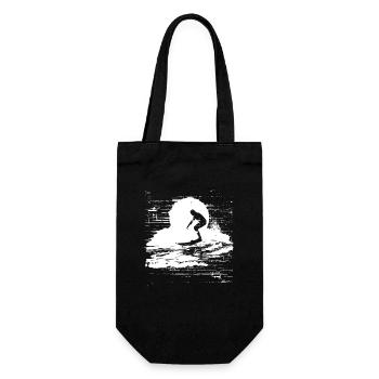 Surfing Sketch - Gift Bag for Bottles - black - Front