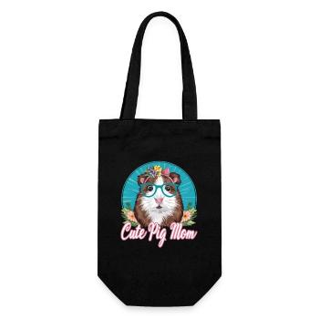 Guinea Pig MOM - Geschenkbeutel für Flaschen - Schwarz - Vorne