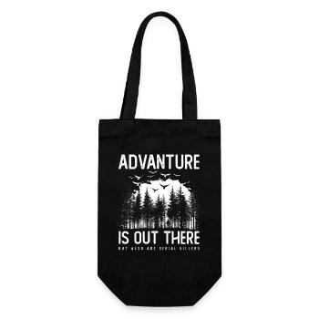 Krimi Serienkiller True Crime Satire Wandern - Geschenkbeutel für Flaschen - Schwarz - Vorne