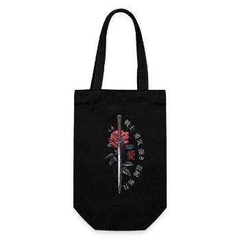 Japan Characters Sword Rose Gift - Gift Bag for Bottles - black - Front