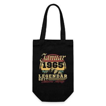 60e anniversaire Né en janvier 1965 - Sac à bouteille - noir - Devant