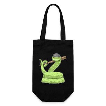Snake Baseball Baseball Bat - Gift Bag for Bottles - black - Front