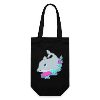Été de surf sur planche de surf Dolphin - Sac à bouteille - noir - Devant