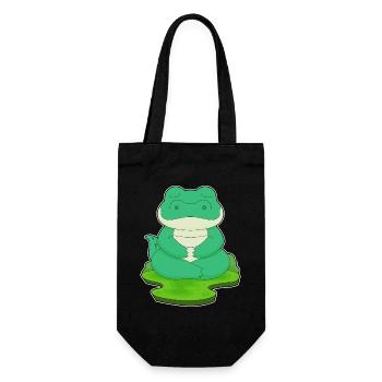 Méditation de fitness au yoga crocodile - Sac à bouteille - noir - Devant