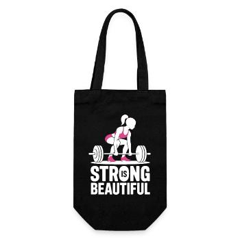 Bodybuilder Gym Girl Barre Puissance Beauté - Sac à bouteille - noir - Devant