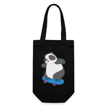 Panda Skater Skateboard - Gift Bag for Bottles - black - Front