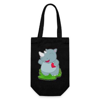 Nashorn Poker Pokerkarten - Geschenkbeutel für Flaschen - Schwarz - Vorne