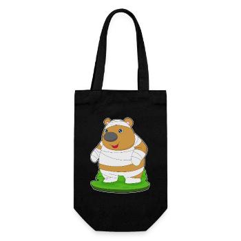 Bear Halloween Mummy - Gift Bag for Bottles - black - Front