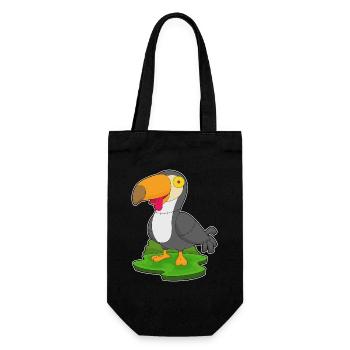 Tukan Halloween Zombie - Geschenkbeutel für Flaschen - Schwarz - Vorne
