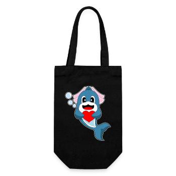 Dauphin Mariée Coeur Mariage - Sac à bouteille - noir - Devant