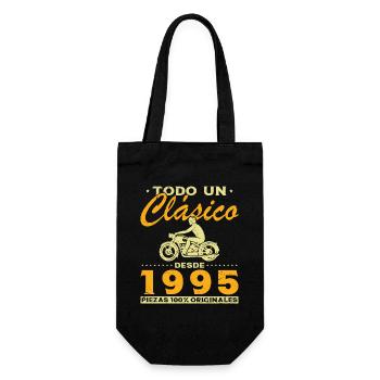 Biker Ein Klassiker aus dem Jahr 1995 - Geschenkbeutel für Flaschen - Schwarz - Vorne