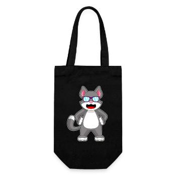 Lunettes de soleil chat - Sac à bouteille - noir - Devant