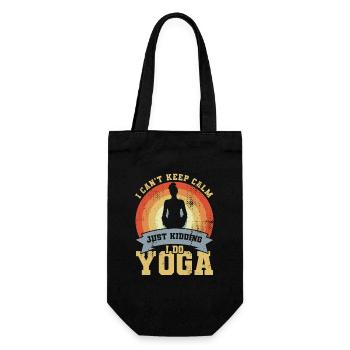 Yoga Witz - Geschenkbeutel für Flaschen - Schwarz - Vorne