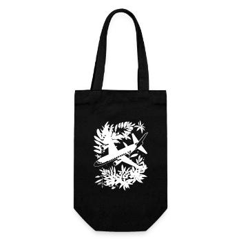 Style de bande dessinée d’avion - Sac à bouteille - noir - Devant