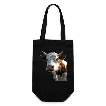 Cow Farmer Beef Milk Vegan Calf Cow Farm Cows - Gift Bag for Bottles - black - Front