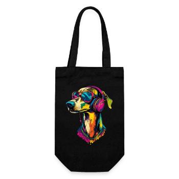 Greyhound Dog Lover Hunting Dog Love Greyhound - Gift Bag for Bottles - black - Front