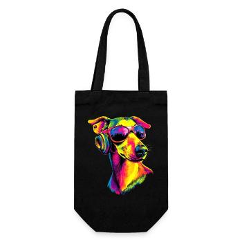 Greyhound Dog Lover Hunting Dog Love Greyhound - Gift Bag for Bottles - black - Front