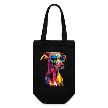 Greyhound Dog Lover Hunting Dog Love Greyhound - Gift Bag for Bottles - black - Front
