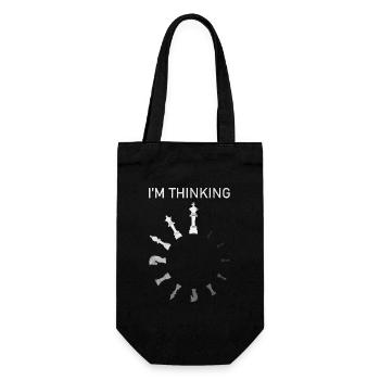 I m Thinking Chess - Gift Bag for Bottles - black - Front