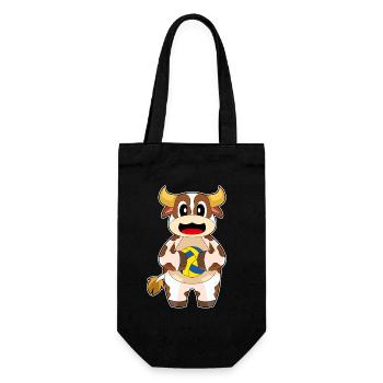 Cow Volleyball Player Volleyball - Gift Bag for Bottles - black - Front