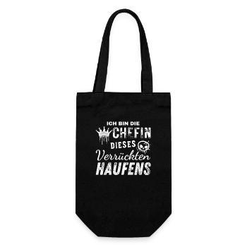 Bin Die Stolze Chefin Dieses Verrückten Haufens - Geschenkbeutel für Flaschen - Schwarz - Vorne