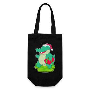 Forfait Noël crocodile - Sac à bouteille - noir - Devant