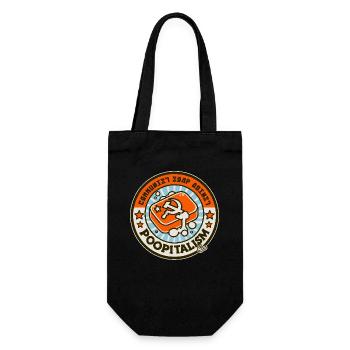 Parody: Communist soap against poopism - Gift Bag for Bottles - black - Front
