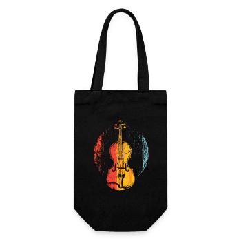 Violin Comic Style - Gift Bag for Bottles - black - Front