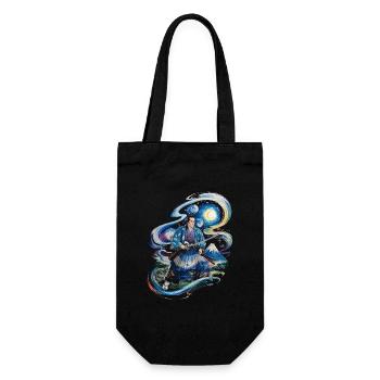 Samurai Ronin mount fuji japanese - Gift Bag for Bottles - black - Front