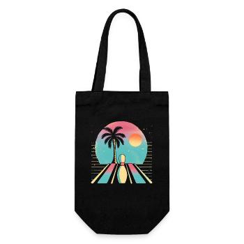 Oldschool Bowling - Gift Bag for Bottles - black - Front