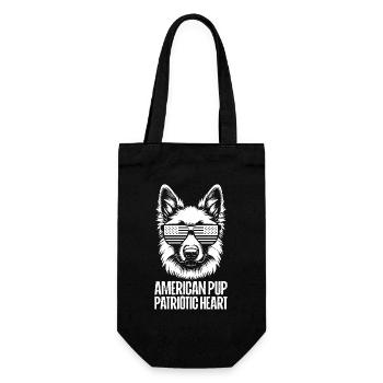 Schäferhund Patriotic Lustiges 4th of July - Geschenkbeutel für Flaschen - Schwarz - Vorne