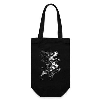 Jogger Line Art - Gift Bag for Bottles - black - Front