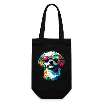 Maltese Little Maltese Dog Love Sweet Maltese - Gift Bag for Bottles - black - Front