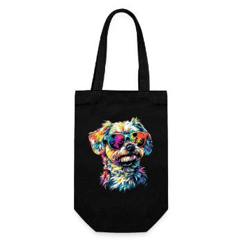 Maltese Little Maltese Dog Love Sweet Maltese - Gift Bag for Bottles - black - Front