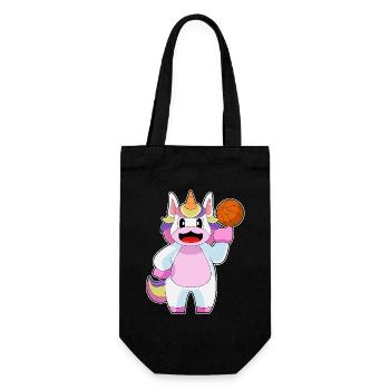 Unicorn Basketball Player Basketball - Gift Bag for Bottles - black - Front
