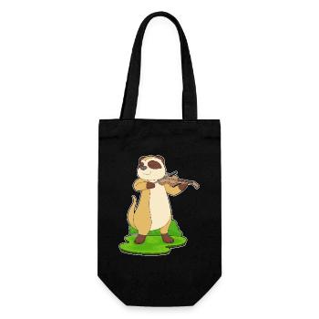 Musicien de suricate Musique de violon - Sac à bouteille - noir - Devant