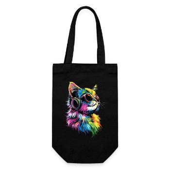Ragdoll Katze Ragdollkatze Cat Süße Ragdoll Katzen - Geschenkbeutel für Flaschen - Schwarz - Vorne