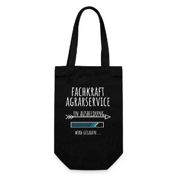 Fachkraft Agrarservice Ausbildung Beruf Geschenk - Geschenkbeutel für Flaschen - Schwarz - Vorne