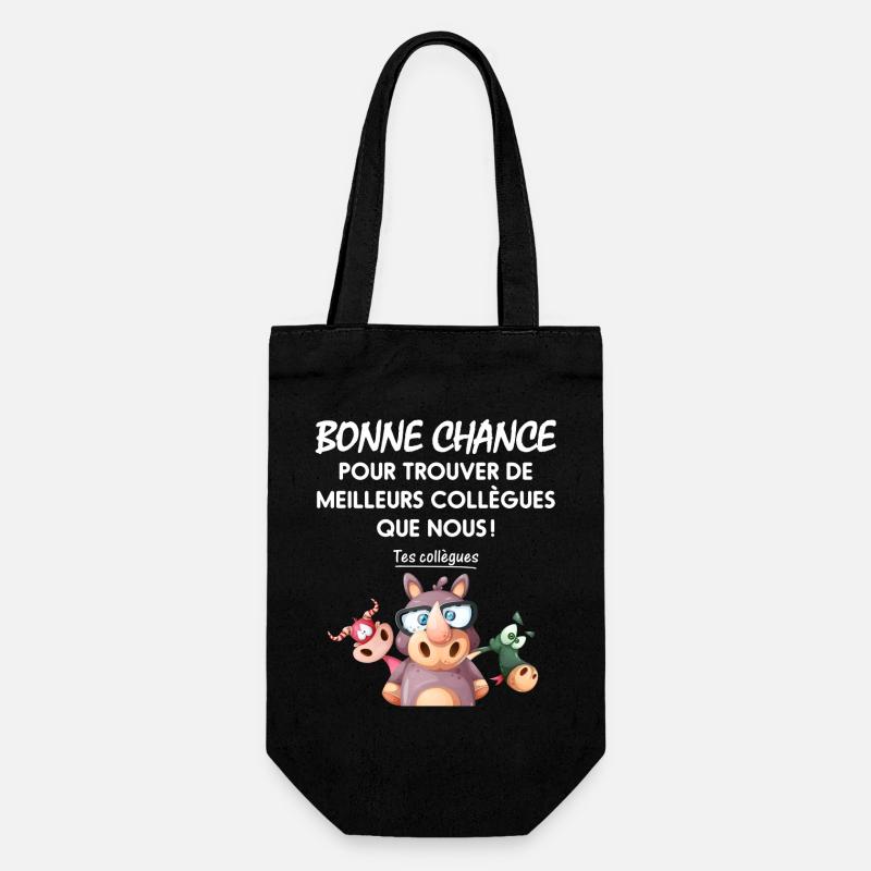 Good luck finding better colleagues - Gift Bag for Bottles - black