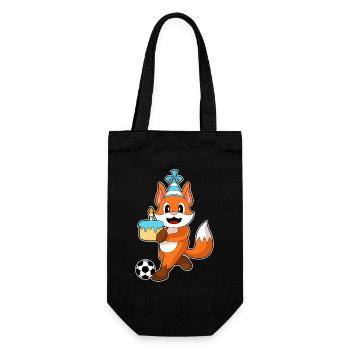 Fuchs Geburtstag Fußball - Geschenkbeutel für Flaschen - Schwarz - Vorne