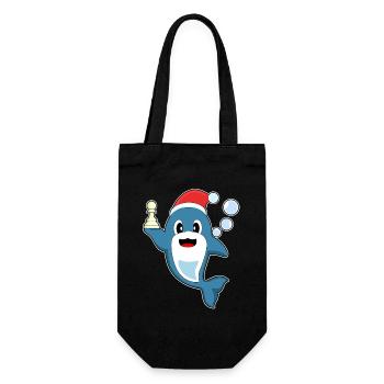 Dolphin Christmas Chess - Gift Bag for Bottles - black - Front