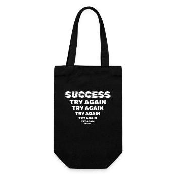 Erfolg Motivation Durchhaltevermögen Unternehmer - Geschenkbeutel für Flaschen - Schwarz - Vorne