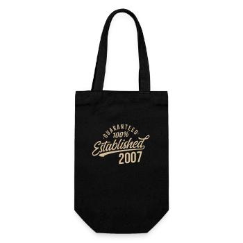 Birthday Established 2007 - Gift Bag for Bottles - black - Front
