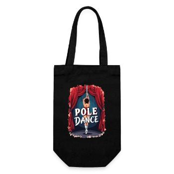 Pole Dance Pole Tänzerin Stangentanz - Geschenkbeutel für Flaschen - Schwarz - Vorne