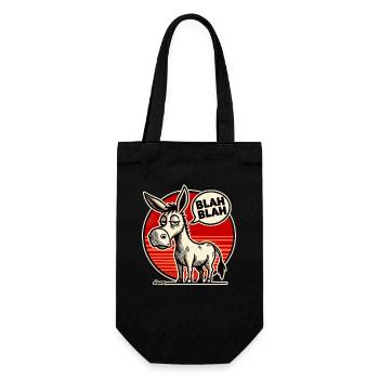 Bored donkey just hears blah blah - Gift Bag for Bottles - black - Front