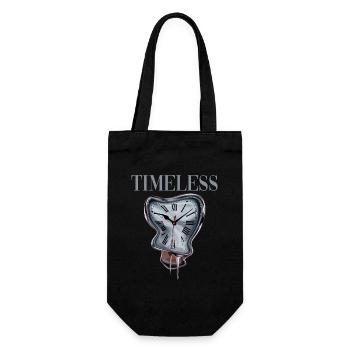 Timeless für Zeitlose Menschen - Geschenkbeutel für Flaschen - Schwarz - Vorne